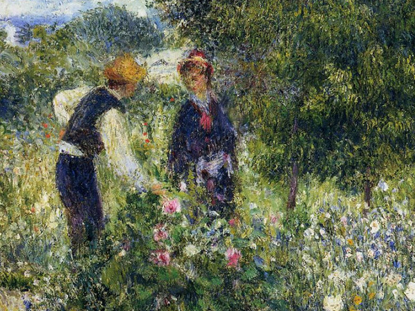 Picking Flowers, Pierre Auguste Renoir, National Gallery of Art, Washington