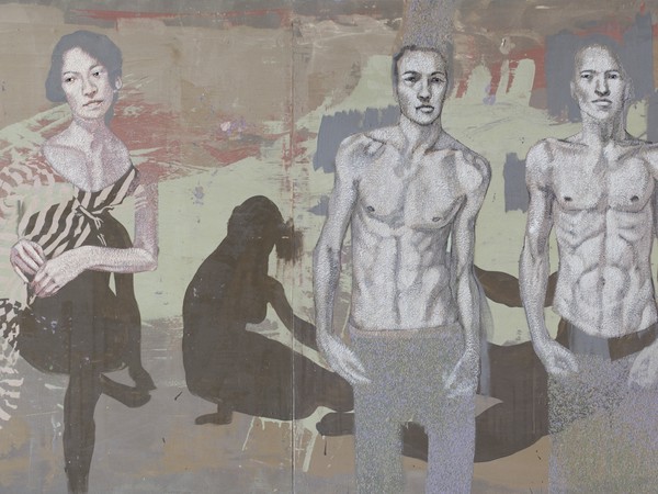Tarik Berber, Mystique 4. Oil on canvas, cm 140x240, London 2014