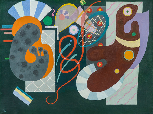 Wassily Kandinsky, Noeud rouge, 1936, olio su tela, cm. 89 x 116. Saint-Paul-de-Vence, Fondation Marguerite et Aimé Maeght 