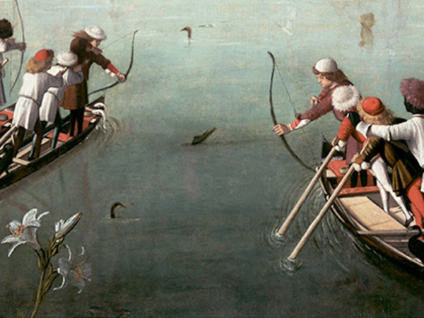 Vittore Carpaccio, Caccia in laguna, 1490-95 (part.)