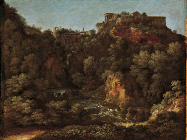 Gaspard Dughet (Roma 1615-1675), Cascata di Tivoli, 1673 circa, olio su tela.