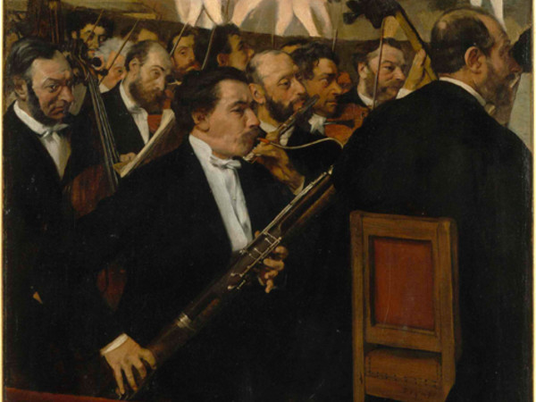 Edgar Degas, L'orchestre de l’Opéra / L'orchestra dell'opera, 1870 circa.Olio su tela, cm 56,5 x 45 
