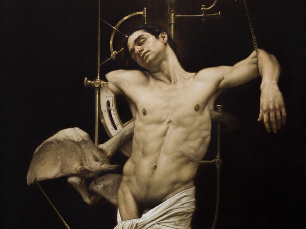 Roberto Ferri, SCHIAVO DELL’OMBRA, 2018, Olio su tela, 100 x 120 cm | Courtesy of Roberto Ferri e Fondazione Stelline