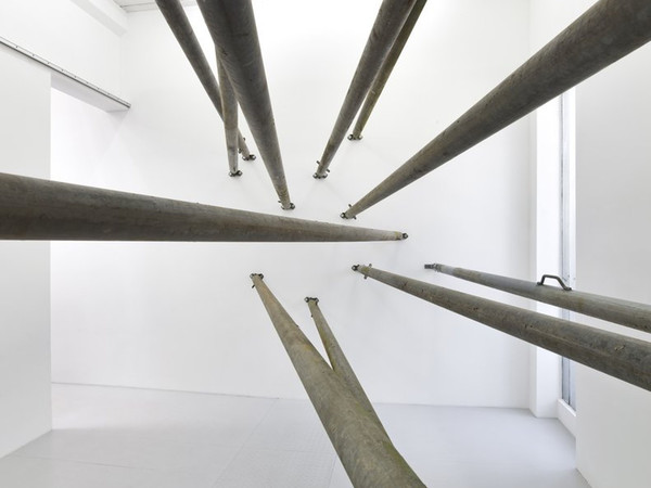 Lea Porsager, ATU XI 'LUST', 2015, 11 aligning struts, dimensions variable