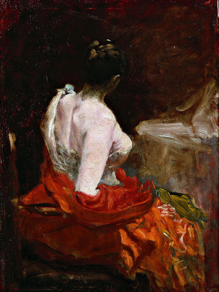 Giuseppe De Nittis, Prima del ballo, 1879, Olio su tavola, cm. 33x25, Collezione privata