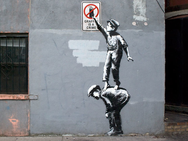 Banksy, Graffiti is a crime, New York