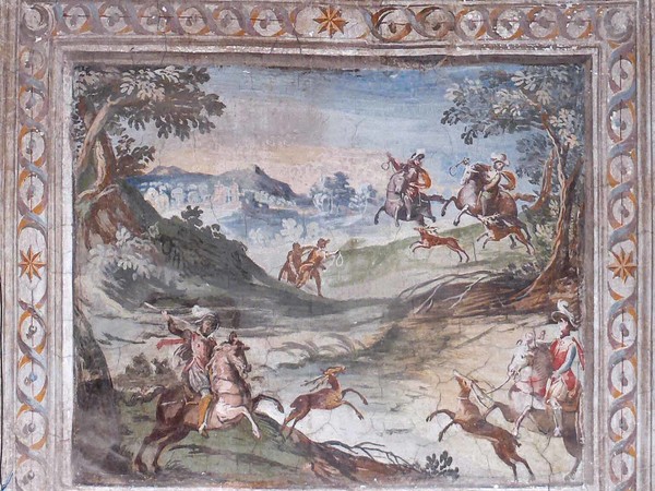 Antonio Tempesta, Scena di Caccia, Studiolo del Pappagallo, Palazzo Chigi, Viterbo