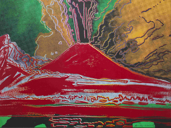 Andy Warhol, <em>Vesuvius (rosso)</em>, 1985, serigrafia a colori su cartone, 78 x 97,5 cm. Collezione Intesa Sanpaolo © The Andy Warhol Foundation for the Visual Arts Inc. by SIAE 2017