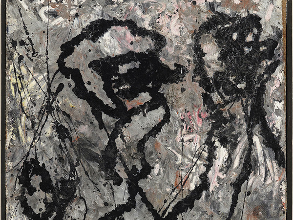 Jackson Pollock, Composition with Black Pouring, 1947. Olio e smalto su tela, montata su masonite, The Olnick Spanu Collection © Jackson Pollock, by SIAE 2014