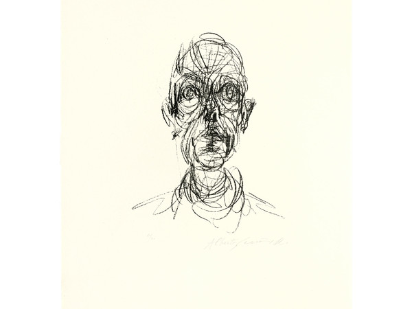 <span>Alberto Giacometti, Tête d’homme II. Illustration retenue pour Derrière le Miroir, Paris, n° 127, Mai/Juin 1961. Litografia 26 x 19,6 cm, le dessin. Collezione Eberhard W. Kornfeld, Berna</span>