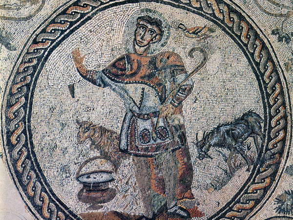 Mosaico del Buon Pastore dall'abito singolare