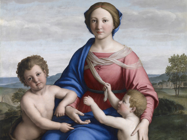 Giovan Battista Salvi detto il Sassoferrato, Madonna col Bambino e San Giovannino, Brescia