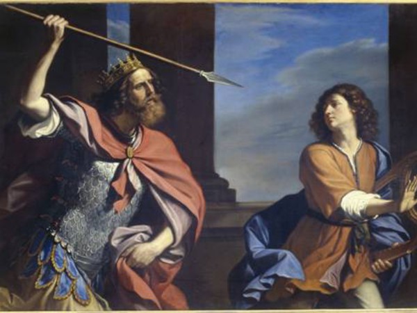 Giovanni Francesco Barbieri, detto Guercino, Saul contro Davide, 1646