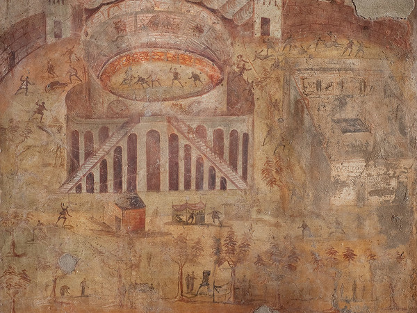 Affresco con rissa tra pompeiani e nocerini da Pompei