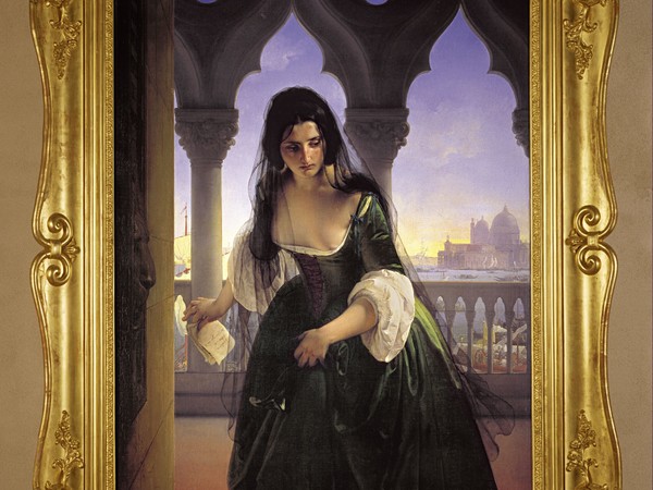 Francesco Hayez, Accusa segreta, olio su tela, 153x120 cm