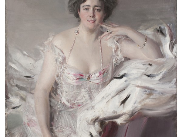 Ritratto di Lady Nanne Schrader, nata Wiborg, 1903, olio su tela, 120 x 94,3 cm. Milano, collezione privata 