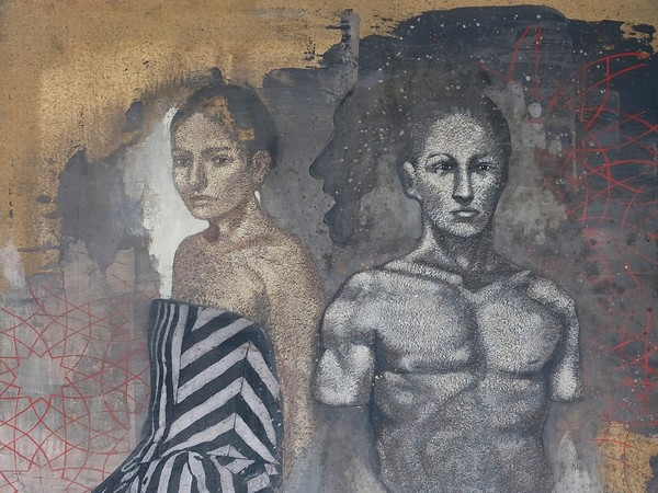Tarik Berber, The Couple. Oil on canvas, cm 160x120, Zadar 2014