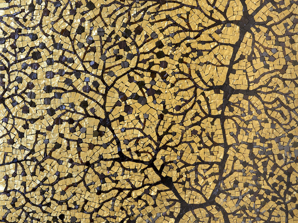 Alberto Di Fabio, Neuroni in oro, 2010, mosaico, 60x60 cm.