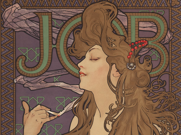 Alphonse Mucha, Job, 1896, Litografia a colori e doratura, 44.5 x 59 cm, Gretha Arwas Collection, Londra | © Arwas Archives