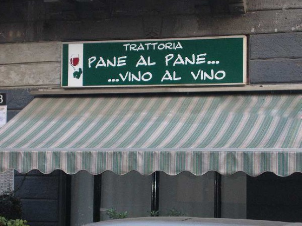 Pane al pane, vino al vino