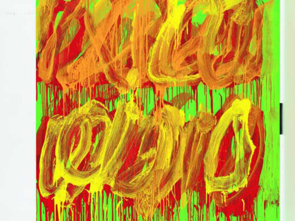 Cy Twombly, “Untitled (Camino Real V)”, 2011. Acrilico su legno, 252,5 x 187,2 cm 