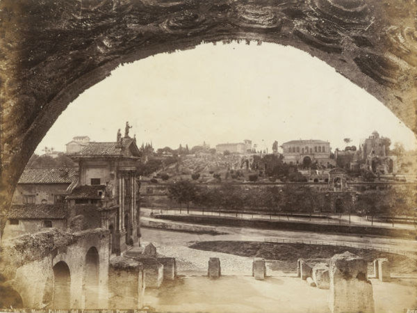 Robert Rive, Monte Palatino dal tempio della Pace. Roma, 1860-1865