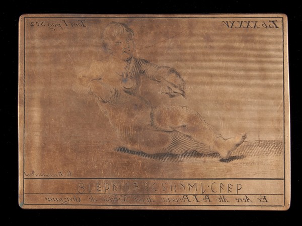 Putto Graziani (DE I tab. XXXXV), XVIII secolo. Matrice in rame, 100x140x1 mm