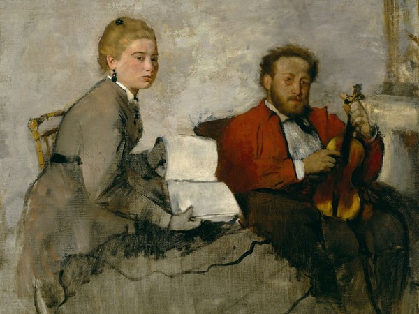 Edgar Degas, Violinista e giovane donna, 1871 circa. Olio e pastello su tela, 46,4 x 55,9 cm. Detroit Institute of Arts, Bequest of Robert H. Tannahill