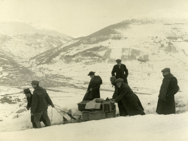 Trasporto opere in Valtellina durante la Prima Guerra Mondiale, 
