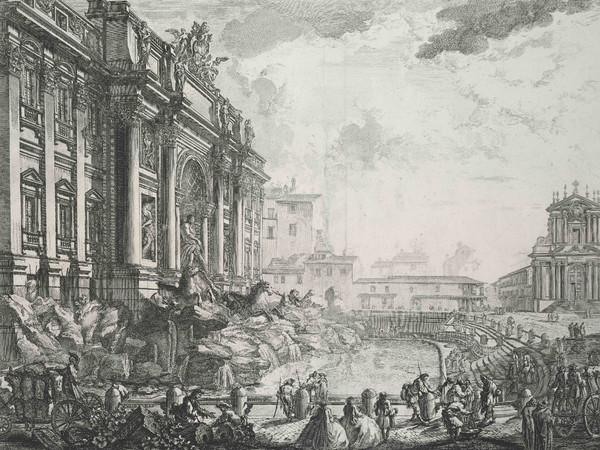 Giovanni Battista Piranesi, Veduta della vasta Fontana di Trevi anticamente detta l'Acqua Vergine, Roma, 1747-48, Da 