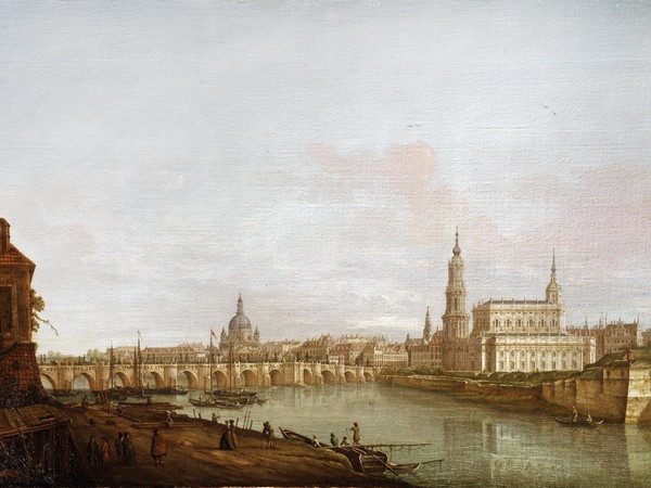 Pietro Bellotti, Dresda: il ponte di Augusto dalla riva destra dell'Elba, cm 61 x 88. Londra, Rafael Valls Ltd.
