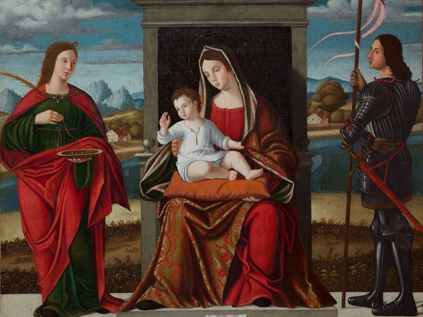Benedetto Carpaccio, Madonna con il bambino e i santi Lucia e Giorgio. Museo Civico Sartorio, Trieste