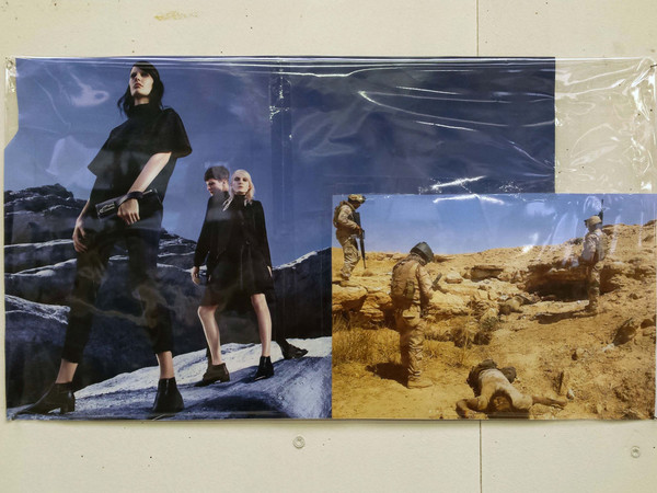 Thomas Hirschhorn, Collage -Truth 33B, 2015, Studio view, 58 x 32 cm