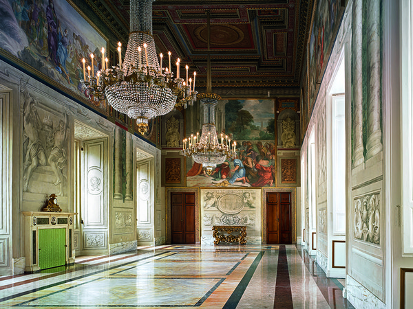 Veduta della Sala Gialla dopo il restauro. Galleria di Alessandro VII, Palazzo del Quirinale