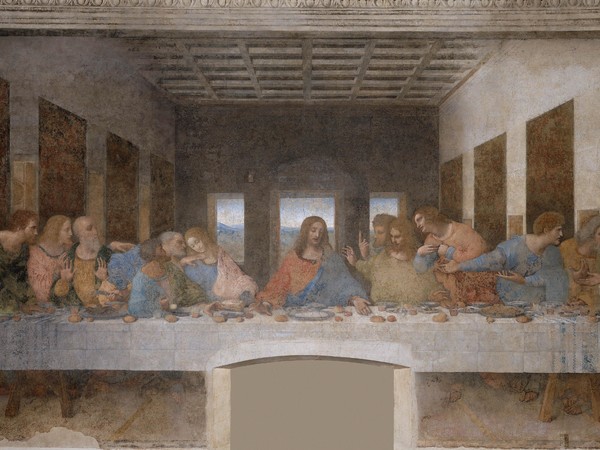 Leonardo da Vinci, Ultima Cena, 1494 -1497 circa, Intonaco, pittura a tempera grassa , 460 x 880 cm, Milano, Museo del Cenacolo Vinciano