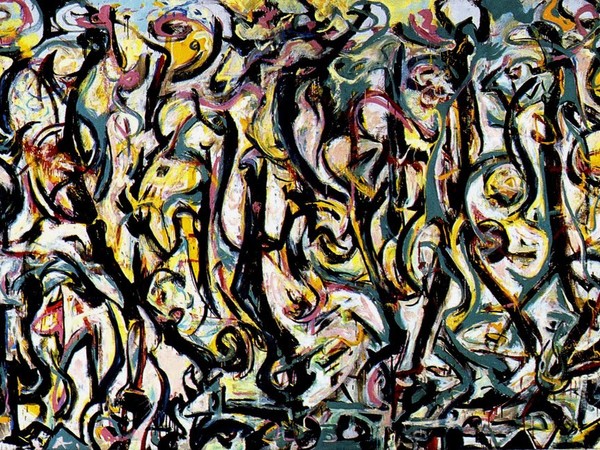 Jackson Pollock, Murale (Mural), 1943, olio e caseina su tela, 242,9 x 603,9. Donazione Peggy Guggenheim, 1959