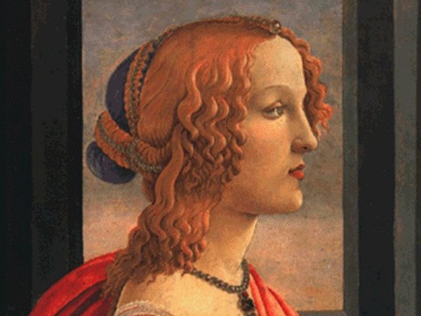 Sandro Botticelli, La Bella Simonetta, 4° dei ritratti di profilo di Simonetta Vespucci attribuitibili a Botticelli, 1480-1485 ca., Tempera su pannello, 65 x 44 cm, Marubeni Collection, Tokyo | Courtesy of Wikimedia Commons, marubeni.com