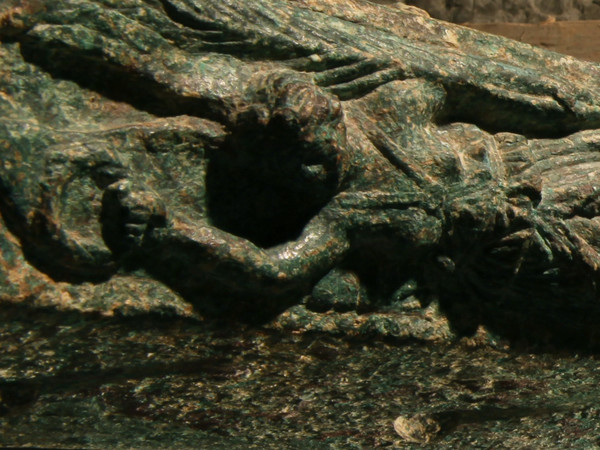 Bronze Rostrum detail close up, Bronze rostrum from Roman warship, from the seabed near Levanzo, Sicily. c. 240 BC | Courtesy of Soprintendenza del Mare © Regione Siciliana