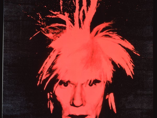 Andy Warhol, Self Portrait (red on black), 1986. Collezione Brant Foundation