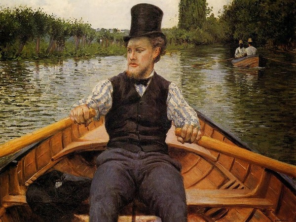 Gustave Caillebotte (1848 - 1894), La Partie de bateau, 1877-1778, Olio su tela, 90 x 117 cm, parigi, Collezione privata
