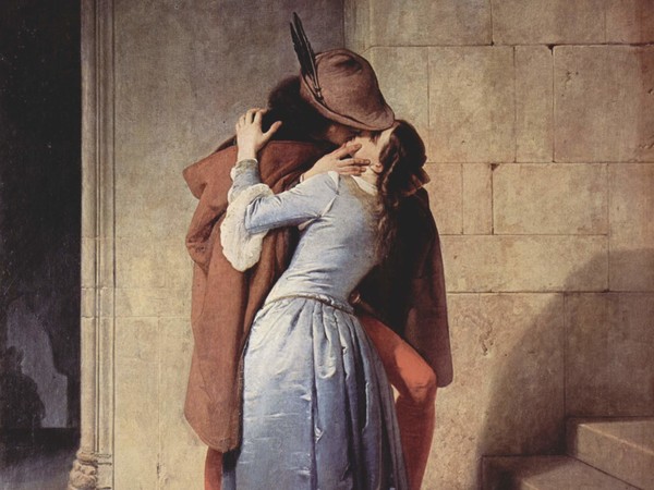 Francesco Hayez, Il Bacio, 1859, Olio su tela, 112 x 88 cm, Milano, Pinacoteca di Brera