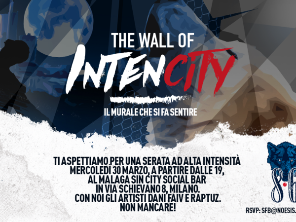 Raptuz. The Wall of IntenCity, Malaga Sin City Social Bar, Milano