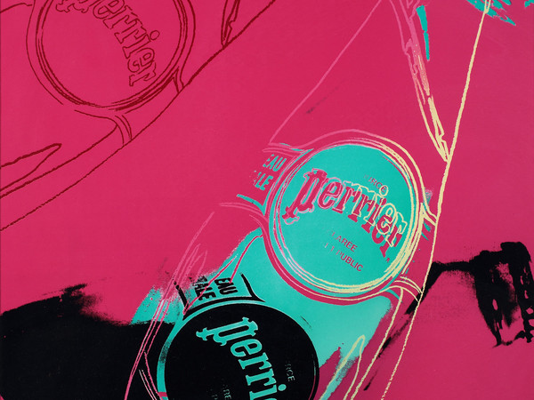 Andy Warhol, Perrier Pink, 1983, offset, cm 45 x 61