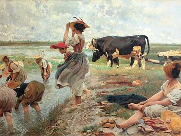 Tito Ettore, Mondine in Polesine, 1885