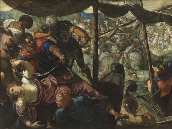 Tintoretto, Ratto di Elena, 1576 - 1577 circa, Olio su tela, 307 x 186 cm, Madrid, Museo Nacional del Prado