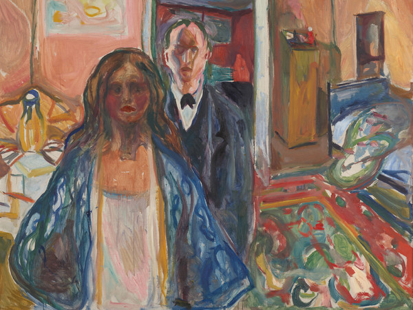 Edvard Munch, L'artista e la sua modella, 1919-1921 | Courtesy of Munchmuseet, Oslo