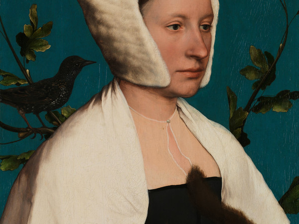 Hans Holbein, La dama con lo scoiattolo (Anne Lovell?), 1526-1528, olio su tavola, 56x38,8 cm.