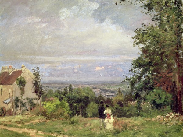 Camille Pissarro, Paysage près de Louveciennes, 1870, olio su tela. 45,8 x 55,7 cm. Southampton City Art Gallery