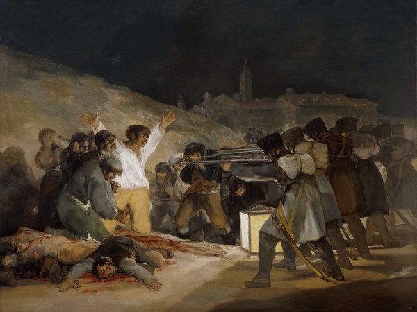 Francisco José de Goya y Lucientes (Fuendetodos 1746 - Bordeaux, 1828), Il 3 maggio 1808, 1814, Olio su tela 3.47 x 2,68 m, Museo del Prado, Madrid | Courtesy of Nexo Digital