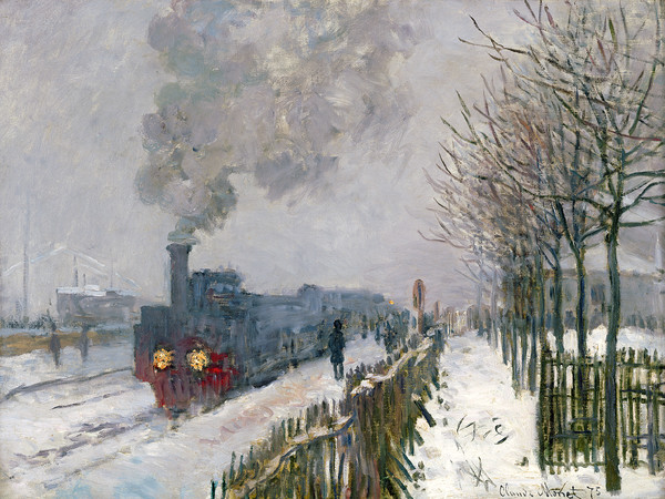 Claude Monet (1840 - 1926), Il treno nella neve. La locomotiva, 1875, Olio su tela, 59 x 78 cm Parigi, Musée Marmottan Monet, Dono Eugène e Victorine Donop de Monchy, 1940 | © Musée Marmottan Monet, Paris 